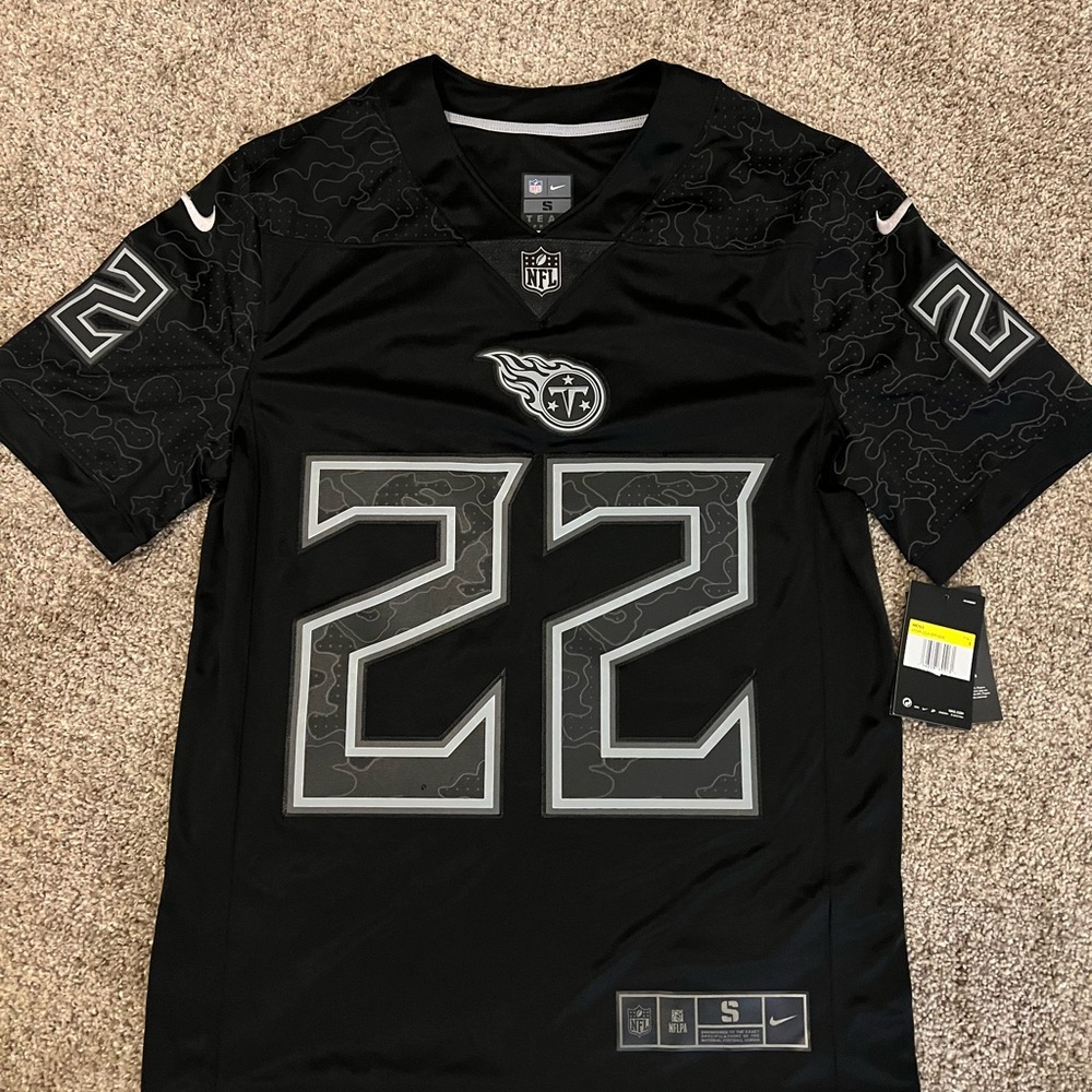 Derrick Henry Tennessee Titans Nike RFLCTV Limited Jersey Black Sz Small